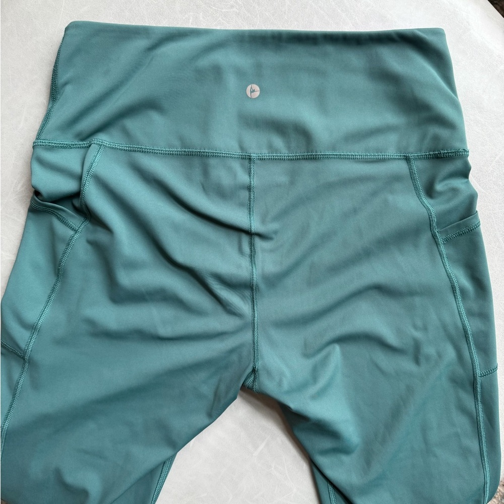 90 Degree By Reflex Sea Green Leggings sz Large - Picture 4 of 5